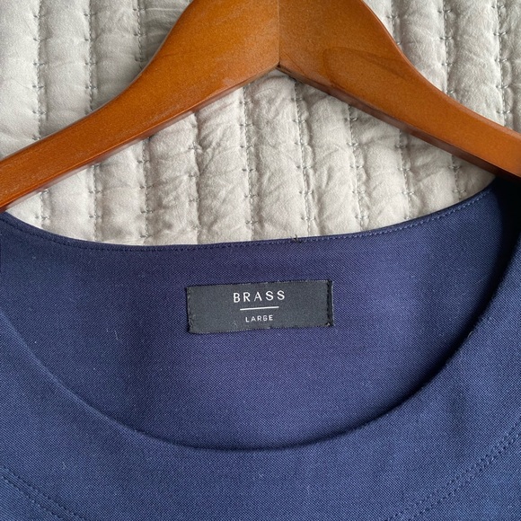 Brass Navy A-Line Dress - Picture 2 of 3